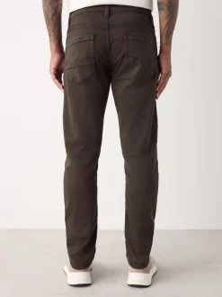 Brown Slim Fit Comfort Stretch Jeans