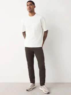 Brown Slim Fit Comfort Stretch Jeans
