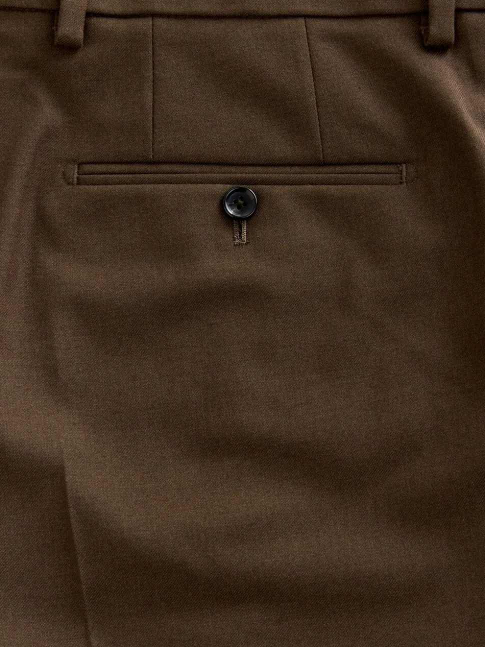 Brown Slim Fit Flannel Suit Trousers