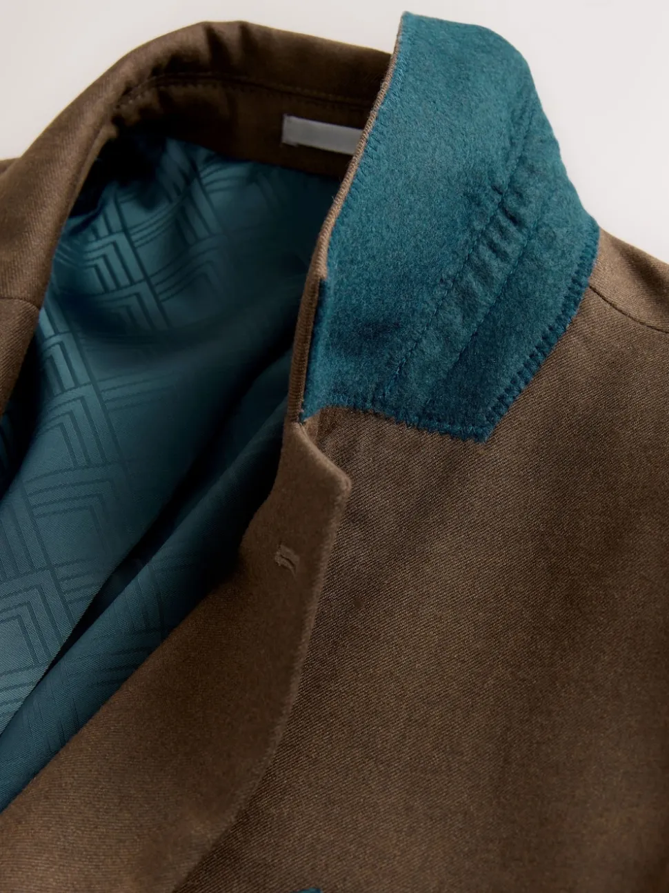 Brown Slim Fit Flannel Suit Jacket