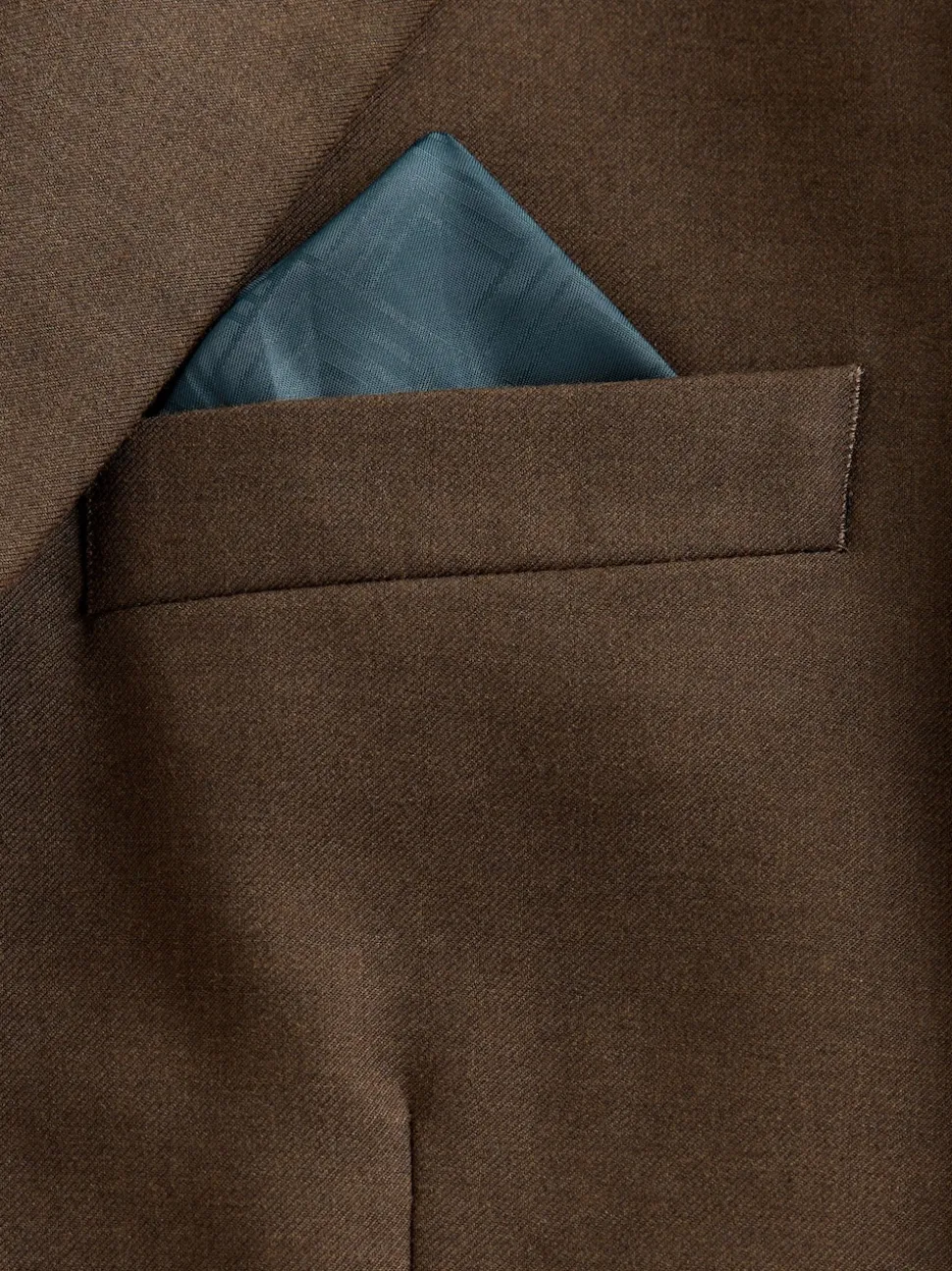 Brown Slim Fit Flannel Suit Jacket