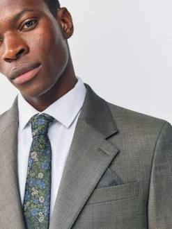 Brown Slim Fit Signature Cerutti 100% Italian Wool Suit Jacket