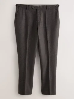 Brown Slim Fit Signature Cerruti Italian Wool Puppytooth Suit Trousers