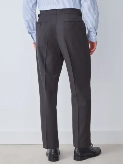 Brown Slim Fit Wool Blend Suit Trousers