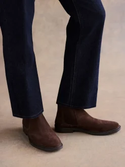 Brown Smart Suede Chelsea Boots
