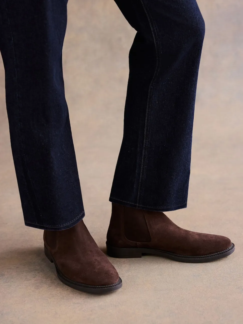 Brown Smart Suede Chelsea Boots