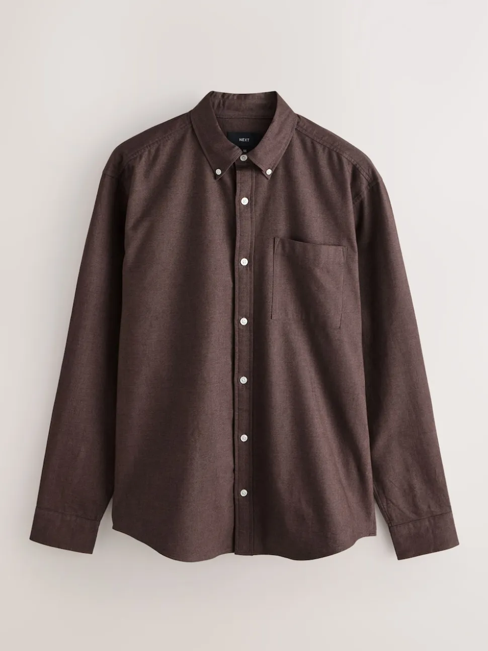 Brown Soft Touch Oxford Long Sleeve Shirt