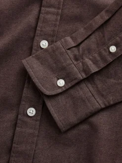 Brown Soft Touch Oxford Long Sleeve Shirt