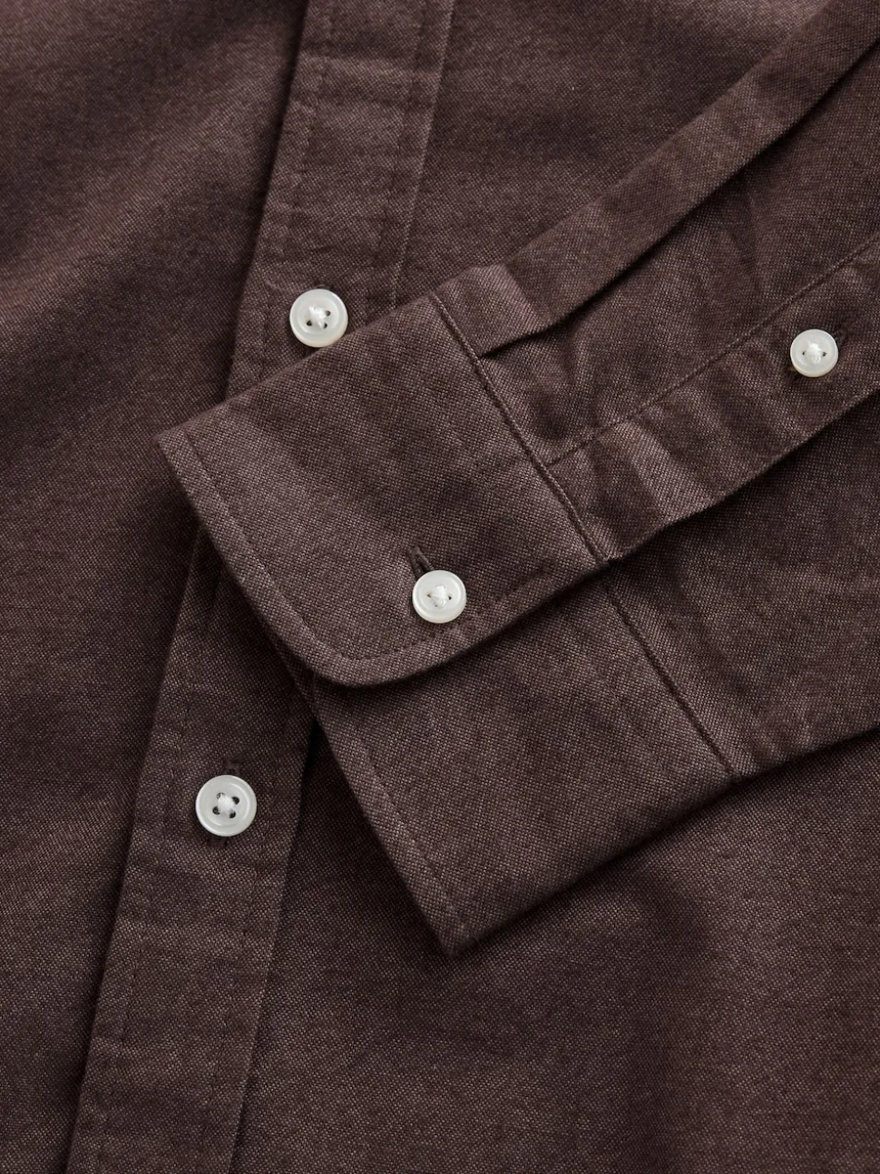 Brown Soft Touch Oxford Long Sleeve Shirt