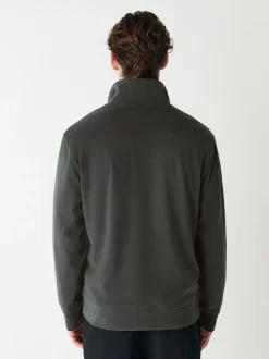 Brown Soft Touch Quarter Zip Neck Fleece