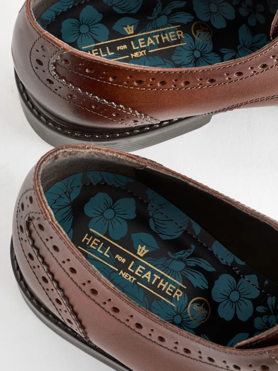 Brown Standard Fit Leather Derby Brogues
