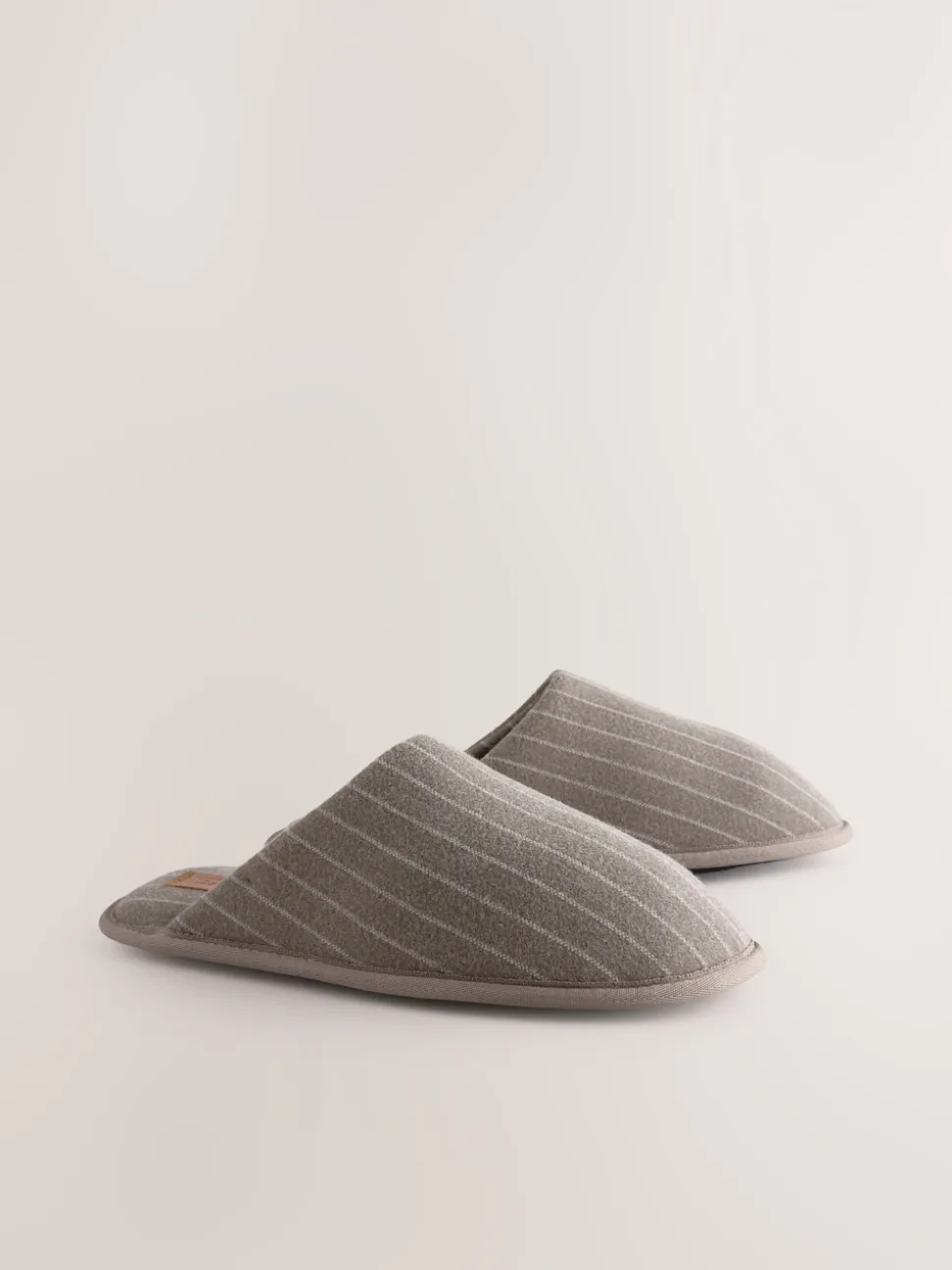 Brown Stripe Mule Slippers