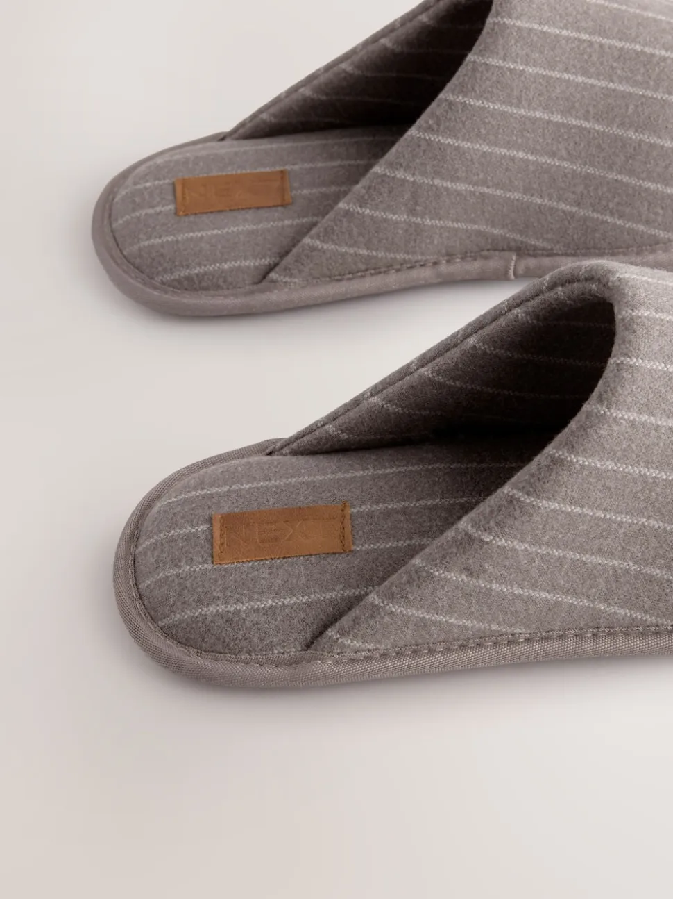 Brown Stripe Mule Slippers
