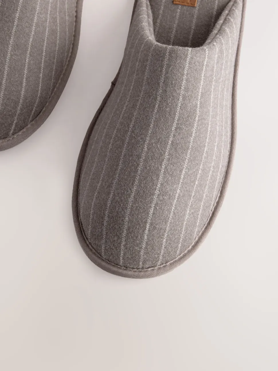 Brown Stripe Mule Slippers