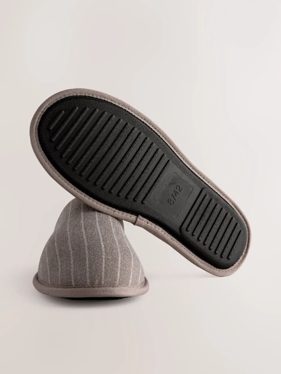 Brown Stripe Mule Slippers