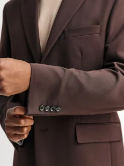 Brown Tailored Fit Motionflex Stretch Suit Jacket
