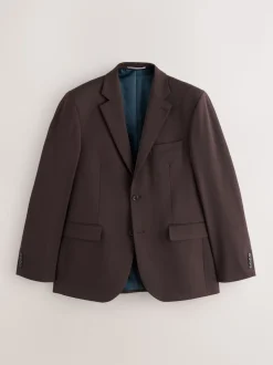 Brown Tailored Fit Motionflex Stretch Suit Jacket
