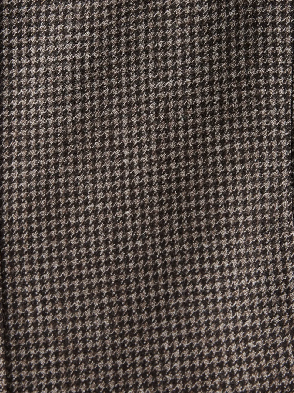 Brown Tailored Fit Wool Blend Puppy Tooth Texture Suit Jacket