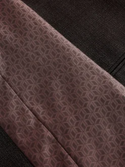 Brown Textured Wool Suit: Waistcoat