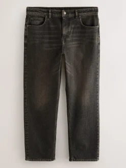 Brown Tint Straight Fit Vintage Wash Denim Jeans