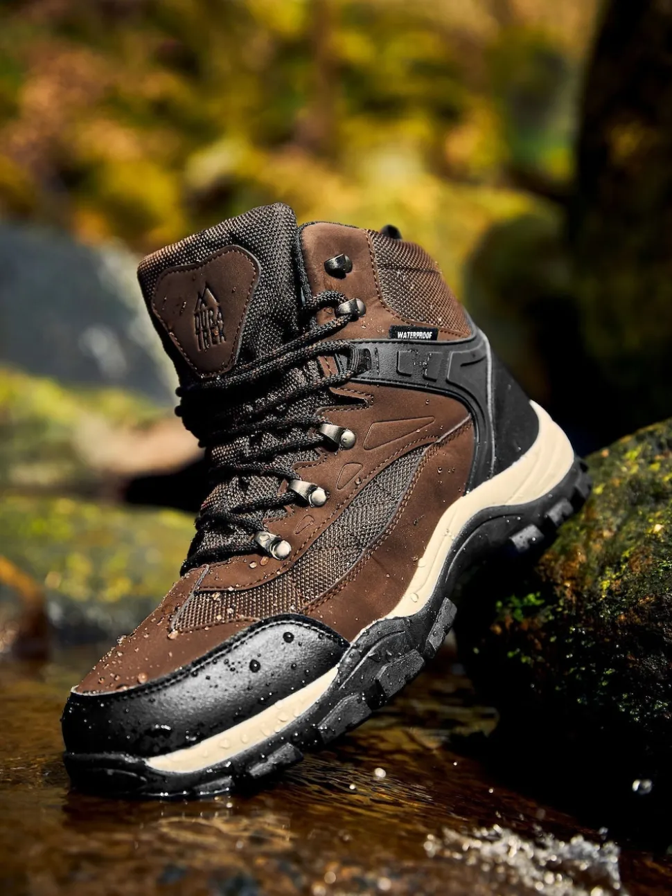 Brown Waterproof Walking Boots