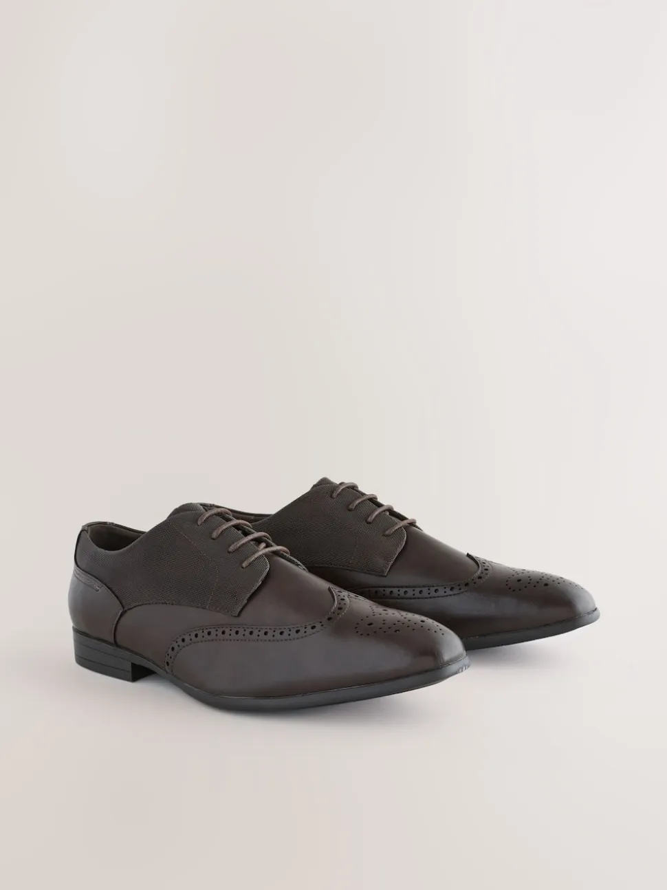 Brown Wide Fit Brogue Shoes