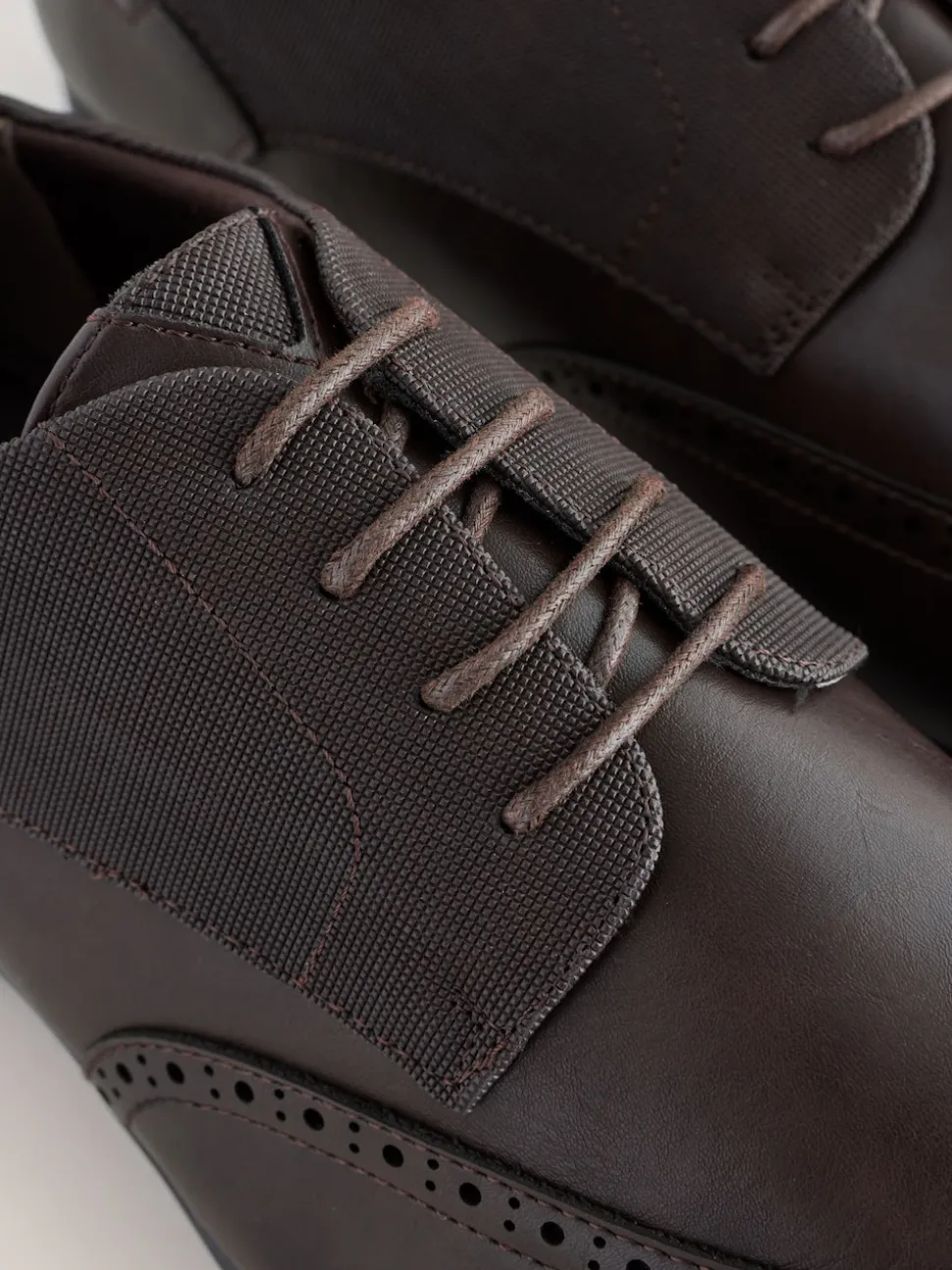 Brown Wide Fit Brogue Shoes