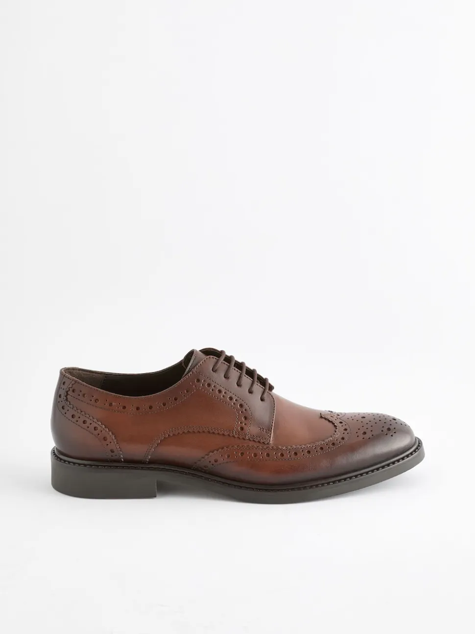 Brown Wide Fit Leather Derby Brogues