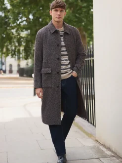 Brown Wool Blend Coat
