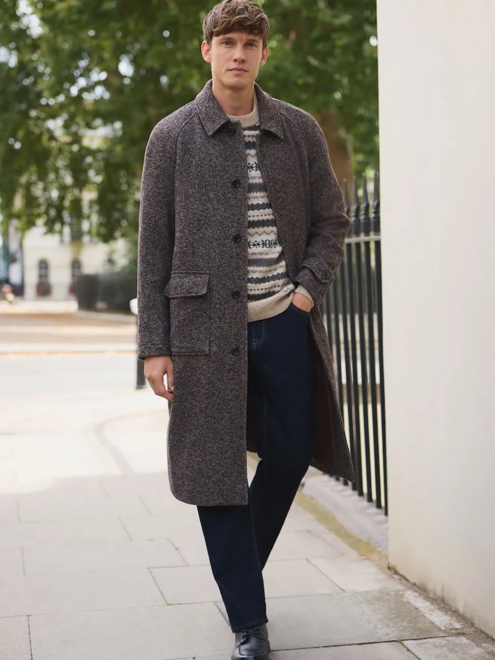 Brown Wool Blend Coat