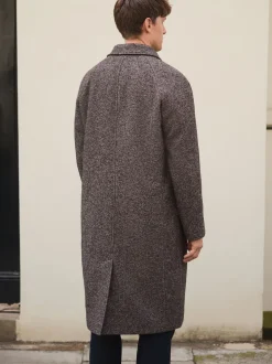 Brown Wool Blend Coat