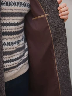 Brown Wool Blend Coat