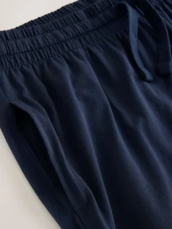Brown/Navy Blue Long Sleeve Jersey Pyjamas Set