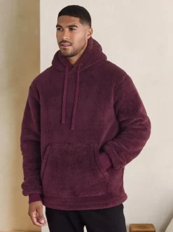 Burgundy Red Borg Overhead Hoodie