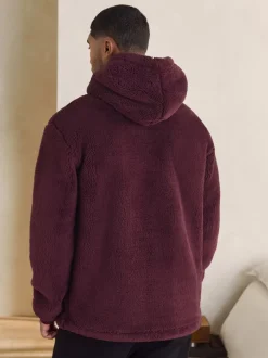 Burgundy Red Borg Overhead Hoodie