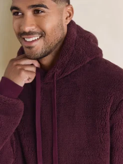 Burgundy Red Borg Overhead Hoodie