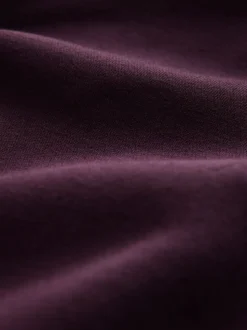 Burgundy Red Cotton Rich Heavyweight Jersey Full Zip Hoodie
