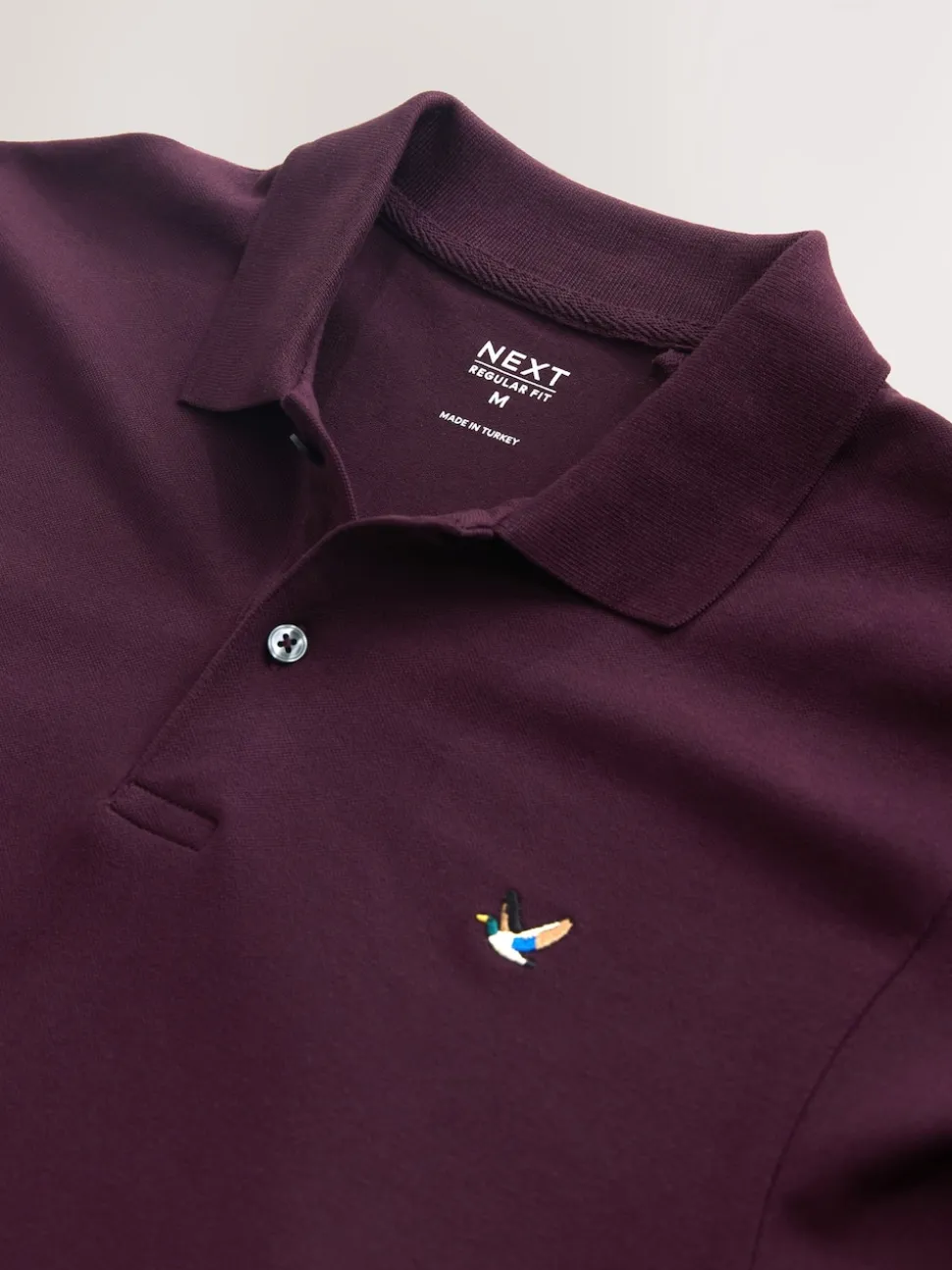 Burgundy Red Duck Short Sleeve Pique Polo Shirt