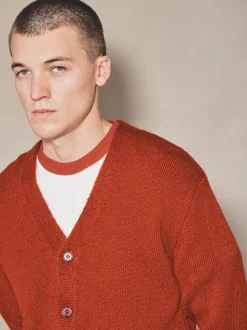 Burgundy Red EDIT Knitted Cardigan
