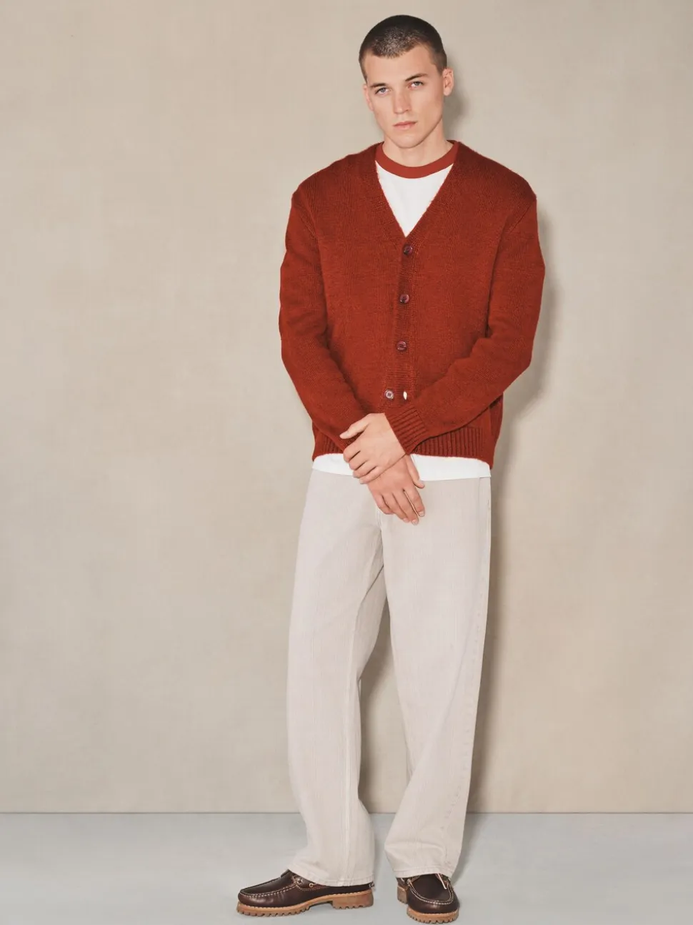 Burgundy Red EDIT Knitted Cardigan