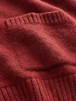 Burgundy Red EDIT Knitted Cardigan