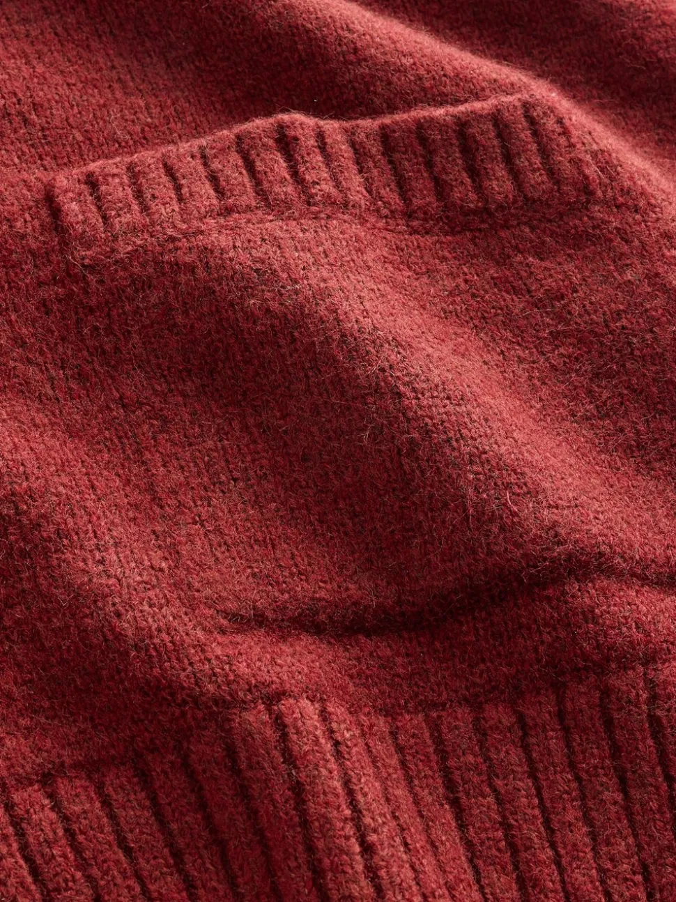 Burgundy Red EDIT Knitted Cardigan
