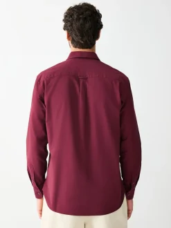 Burgundy Red Guinness Oxford Long Sleeve Shirt