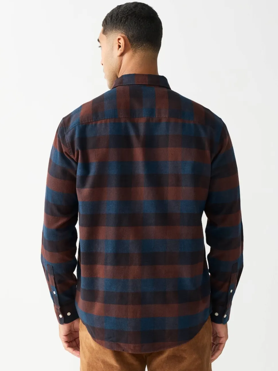 Burgundy Red Long Sleeve Check Shirt