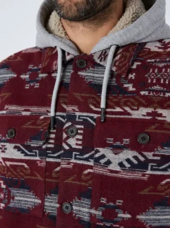 Burgundy Red Navajo Style Shacket