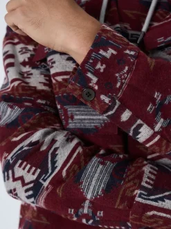 Burgundy Red Navajo Style Shacket