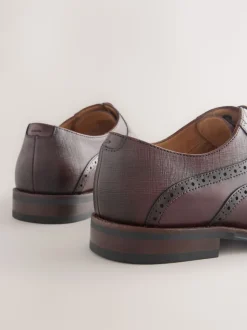 Burgundy Red Oxford Toecap Shoes