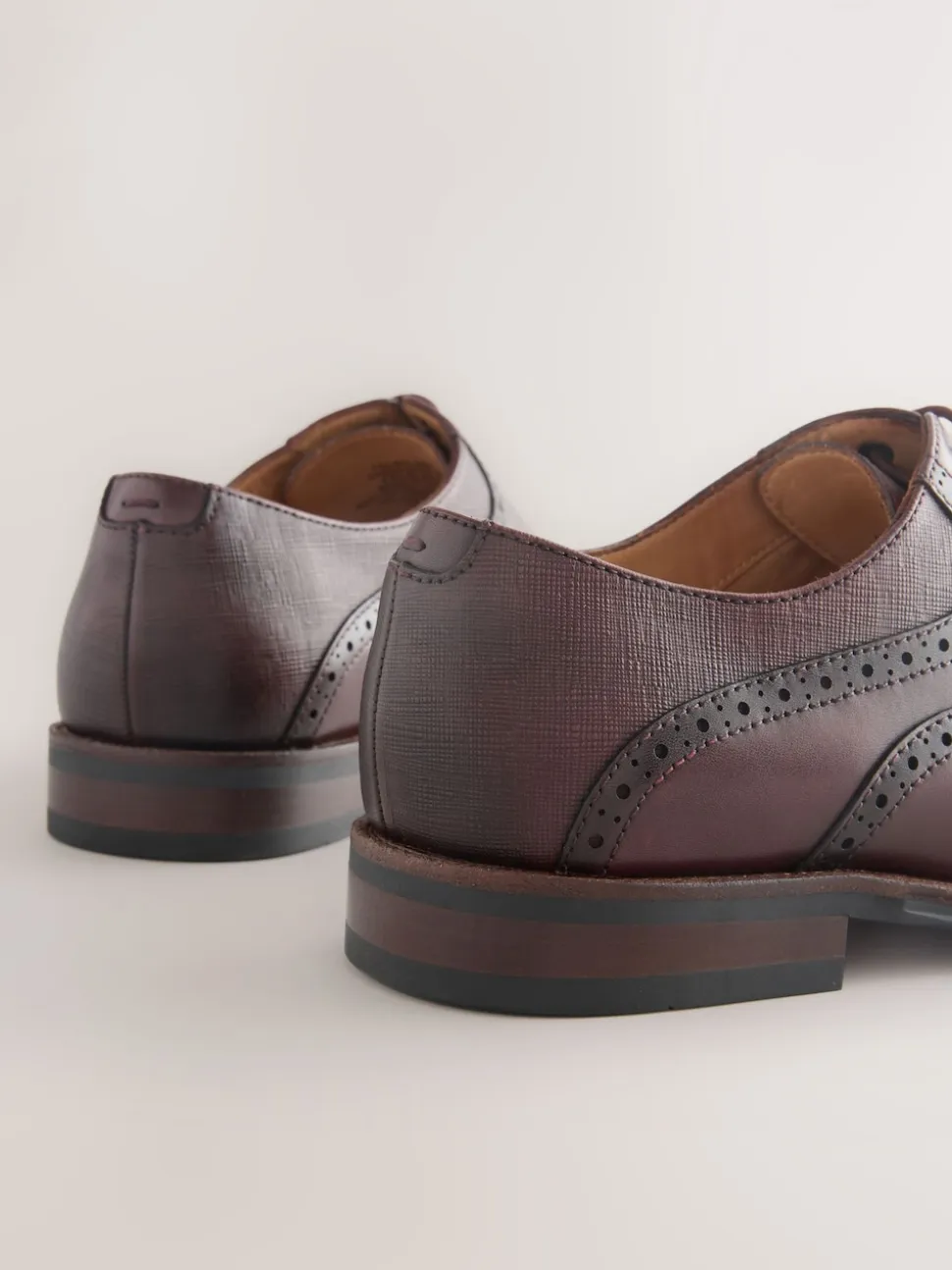 Burgundy Red Oxford Toecap Shoes