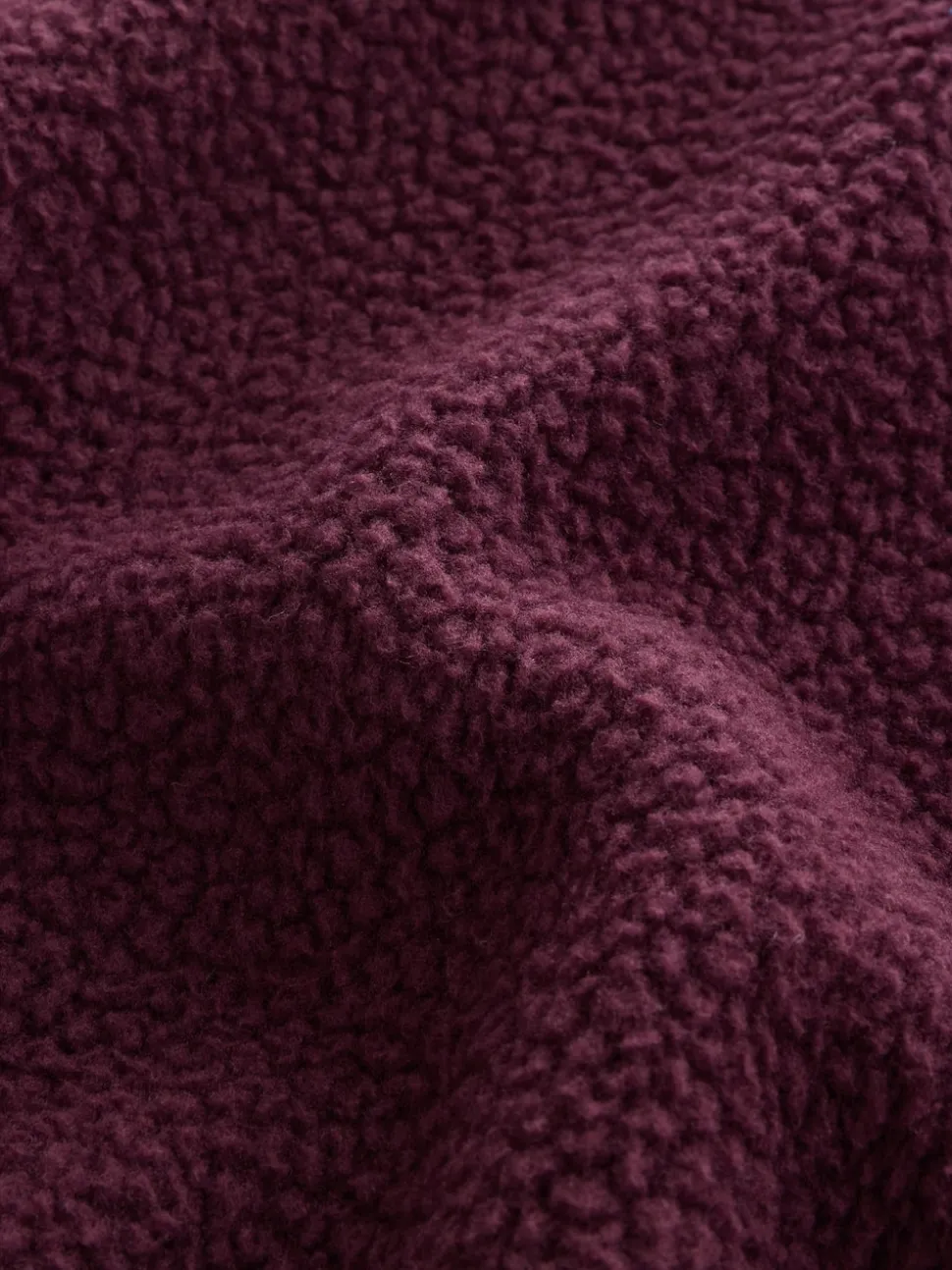 Burgundy Red Quarter Zip Borg Fleece