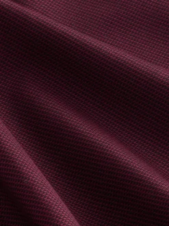 Burgundy Red Regular Fit Signature 100% Cotton with Textured Smart Shirt